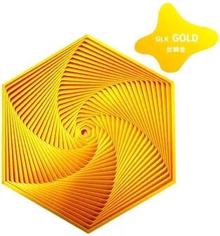 Friendly Fresh Finds Fractal Fidget Hexagon Toy Portable Stress Reliever & Sensory Desktop Ornament golden