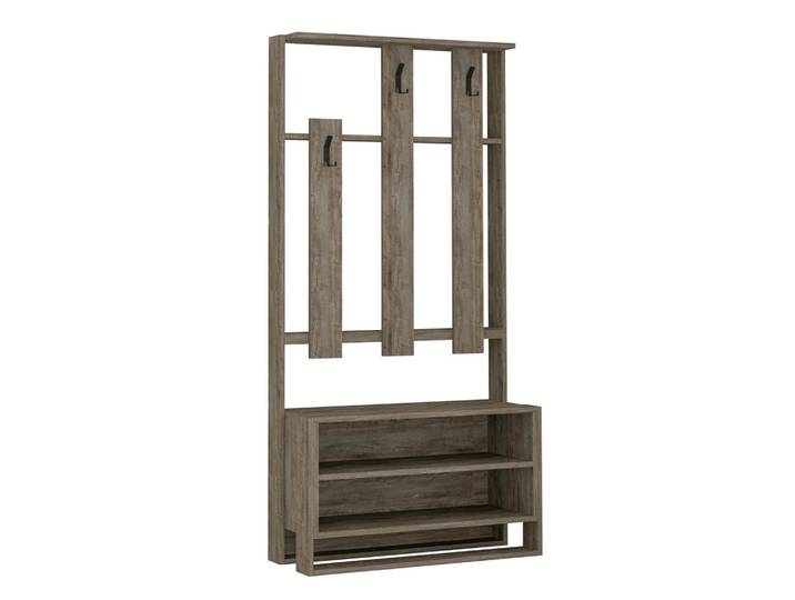 Livetastic Garderobenschrank, Eiche dunkel, Holzwerkstoff, 2 Fächer, 90x180x36 cm, Garderobe, Garderobenschrank, Garderobenschränke