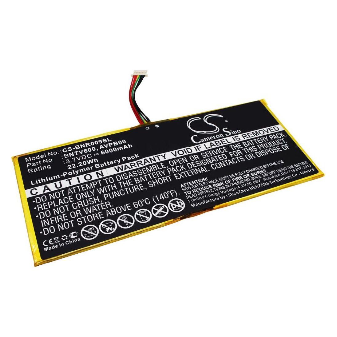 Battery for Barnes & Noble BNTV600 etc (BNR009SL)