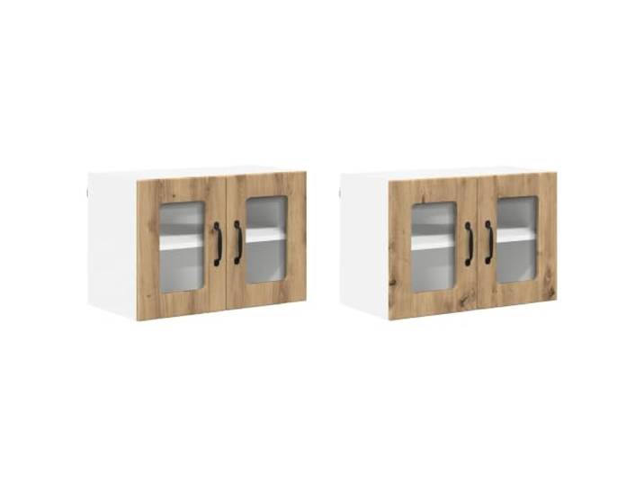 HKTMGDNG 2er Set Hängeschrank Küche Artisan Eiche 60x31x40 cm Vielseitige Oberschränke aus Holzwerkstoff für Küche und Wohnbereich schaffen ordentlichen Stauraum an der Wand.