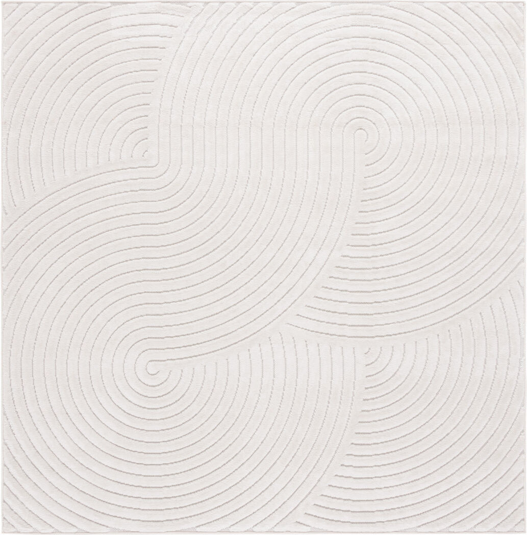 Bloomsbury Market Alis Geometric Area Rug Ivory Square 201 X 201cm