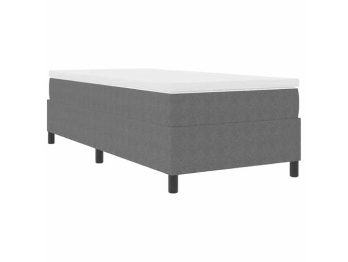 PUGYNBK Boxspringbett, Hellgrau, 80 x 200 cm, Cordstoff Holzrahmen, Füße aus Kunststoff, Taschenfederkernmatratze, mittlere Festigkeit