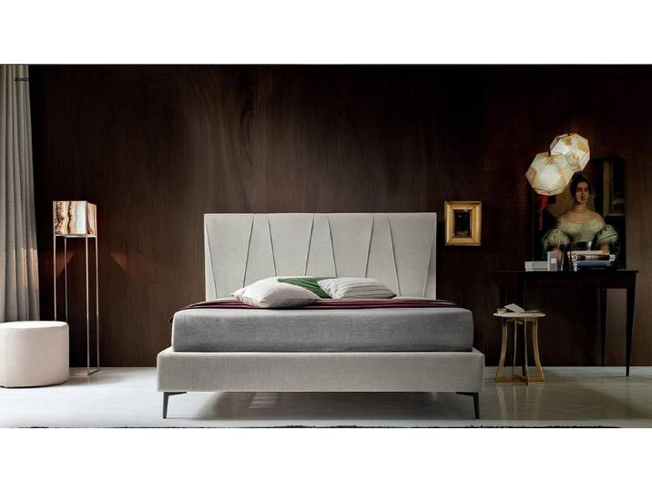 Xlmoebel Polsterbett Luxus Hotel Betten 140x200cm Schlaf Zimmer Textil Italien (140x200 cm), Made in Europa