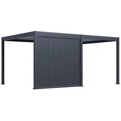 Weide Pergola Sichtschutzwand 2,65m mit kippbaren Lamellen anthrazitᅠ2.65 m | für 5.3 m Seitenhälfte
