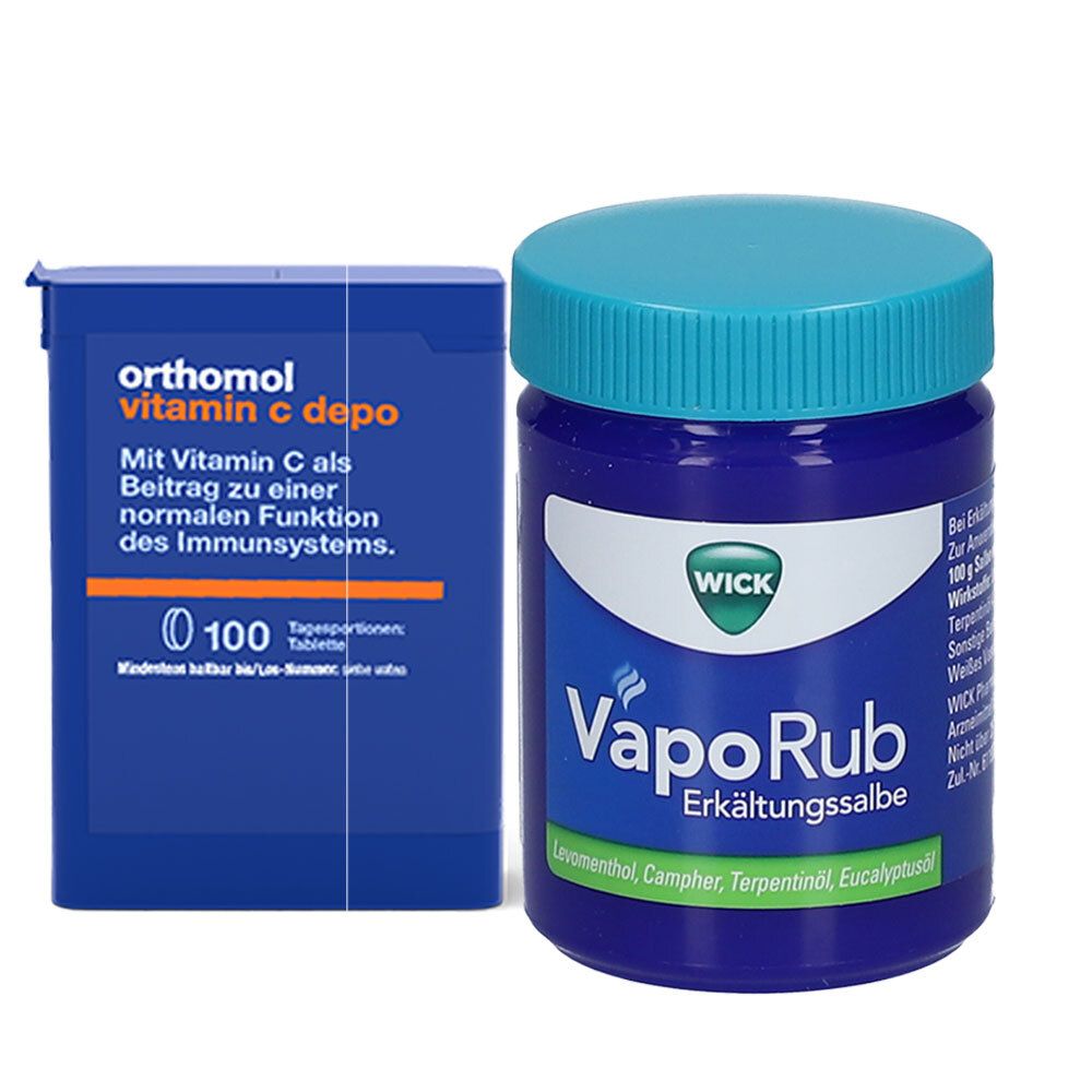 Erkältungsset Wick VapoRub + Orthomol Vitamin C depo 1 St Set
