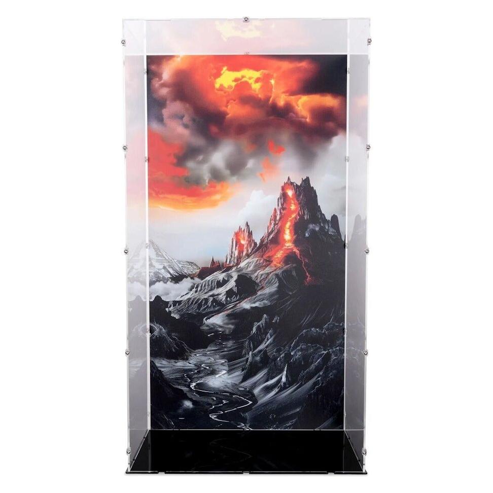 iDisplayit Acryl-Display für LEGO 10333 Der Herr der Ringe: Barad-dûr (Mit Hintergrundbild) (120161)