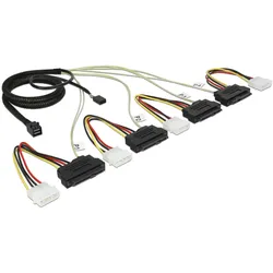 DELOCK SAS Kabel Mini SAS HD -> 4x SAS 29Pin St/Bu 1.00m