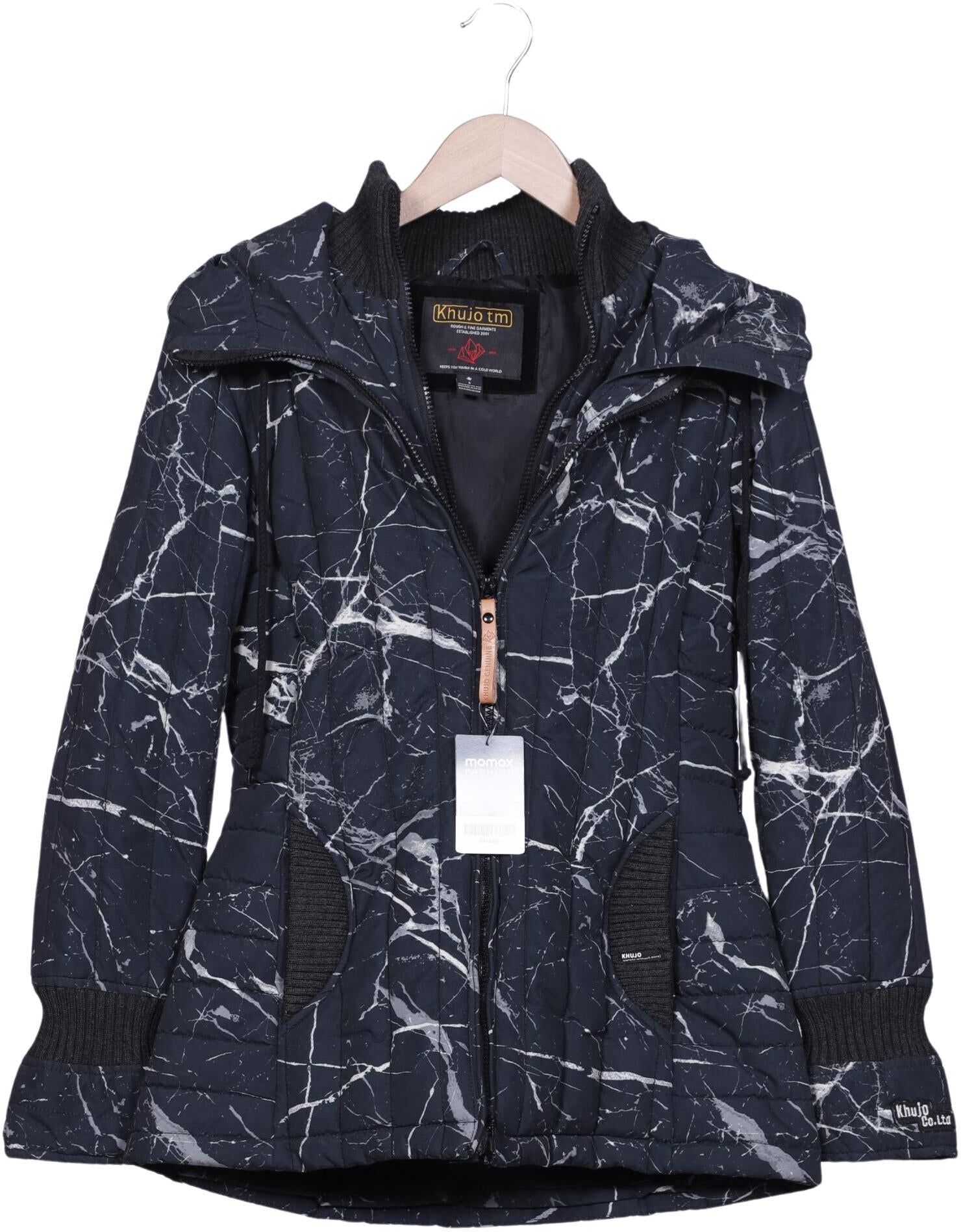 Khujo Damen Mantel, Marineblau, Gr. S, Synthetik / Leder - Second Hand