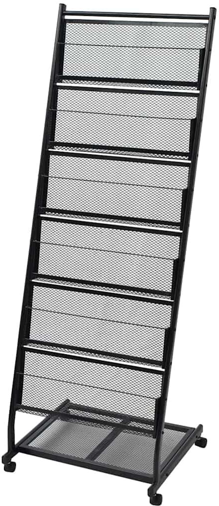 vidaXL Porte-revues 47,5 x 43 x 133 cm Noir A4