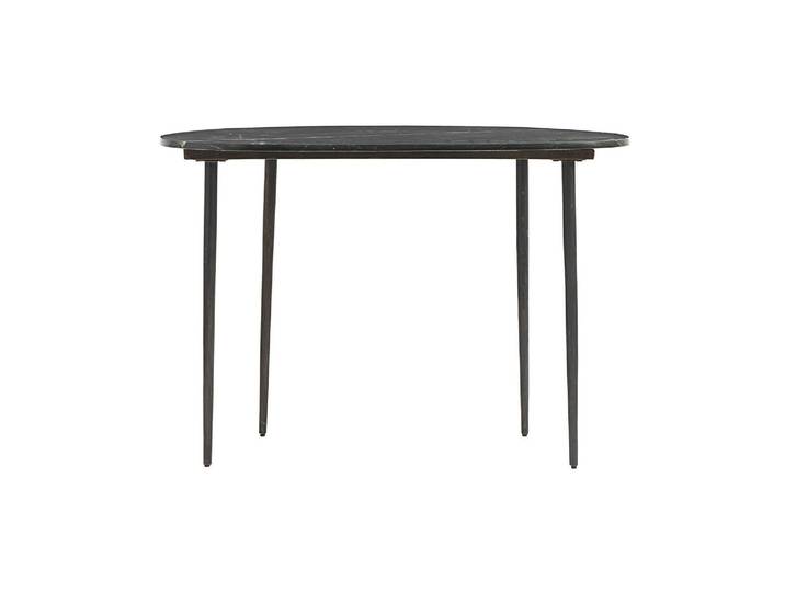 Bureau en marbre noir, ovale, design unique, antidérapant - House