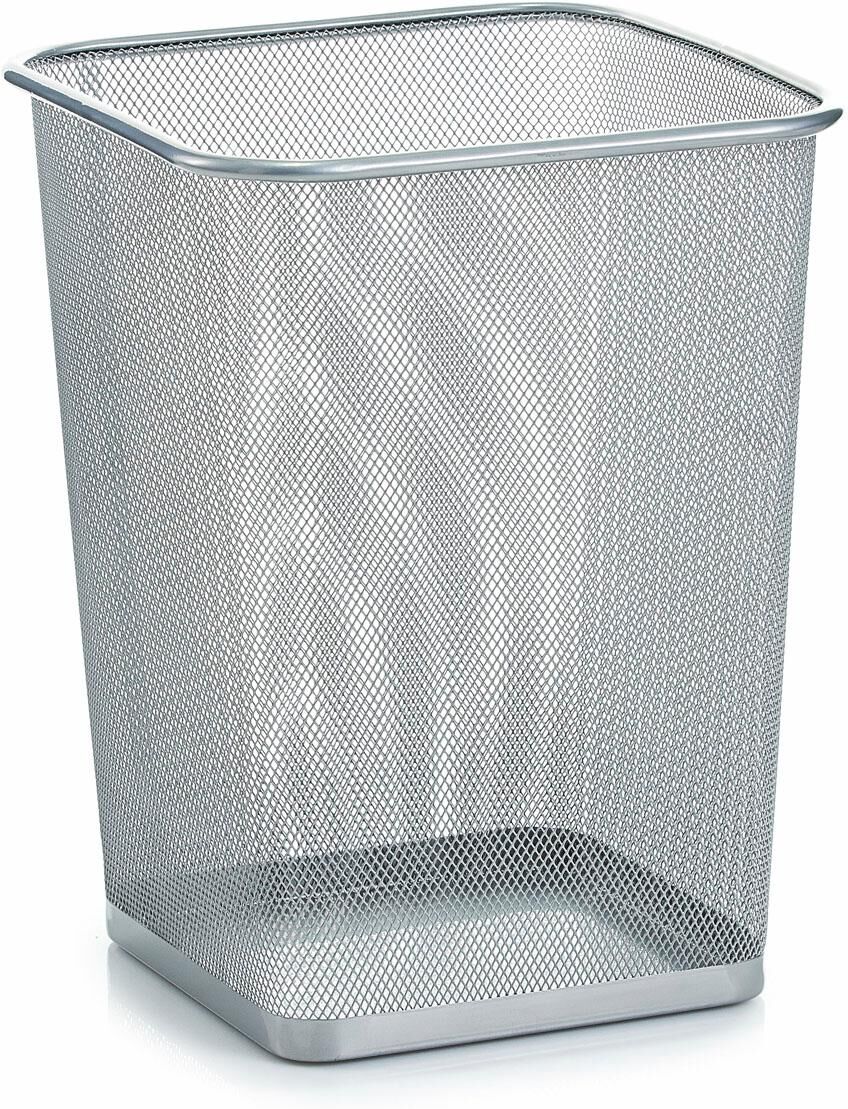 Papierkorb ZELLER PRESENT, silber (silberfarben), Metall, Mülleimer, Papierkorb silberfarben Einheitsgröße