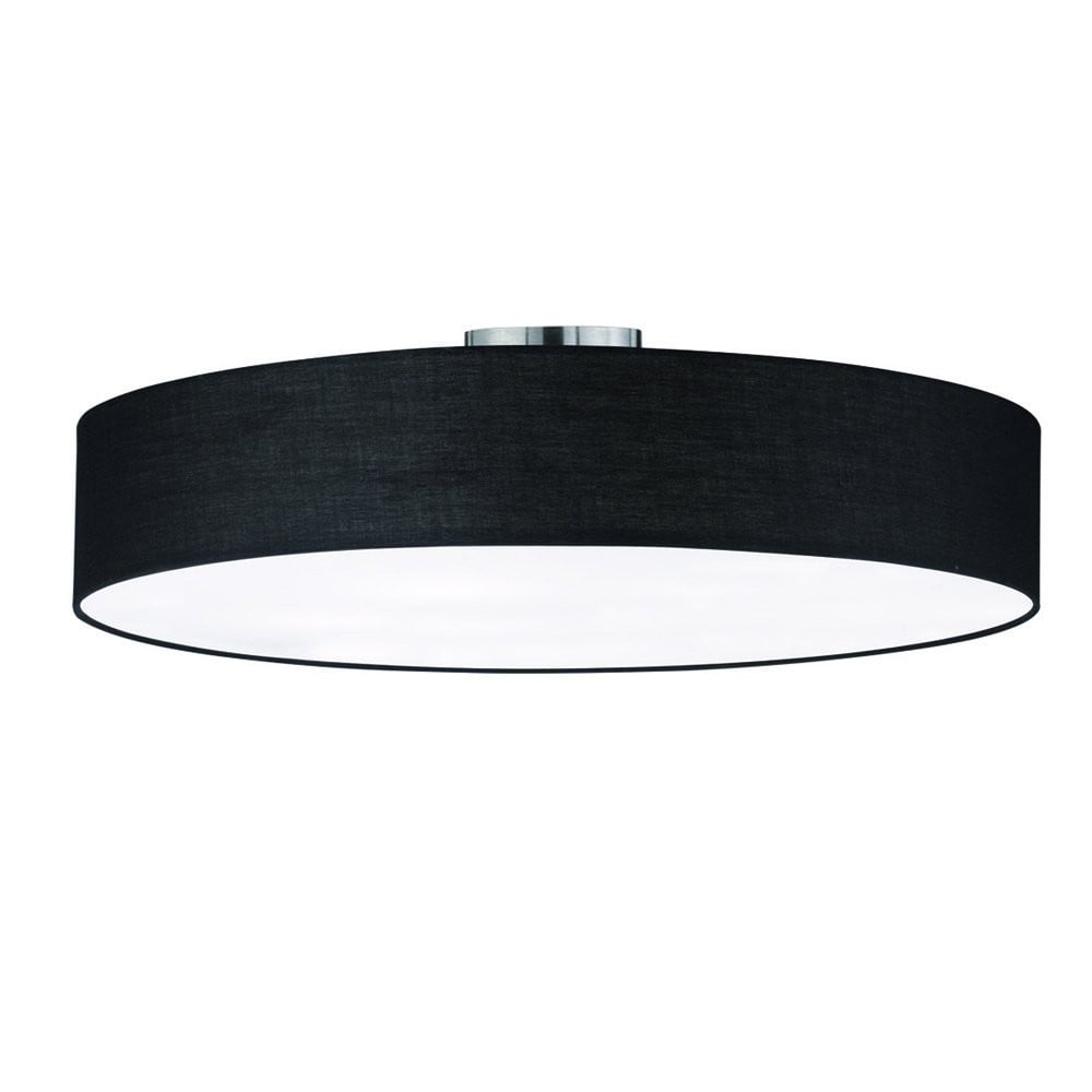 Trio Hotel Plafondlamp Zwart 65 cm