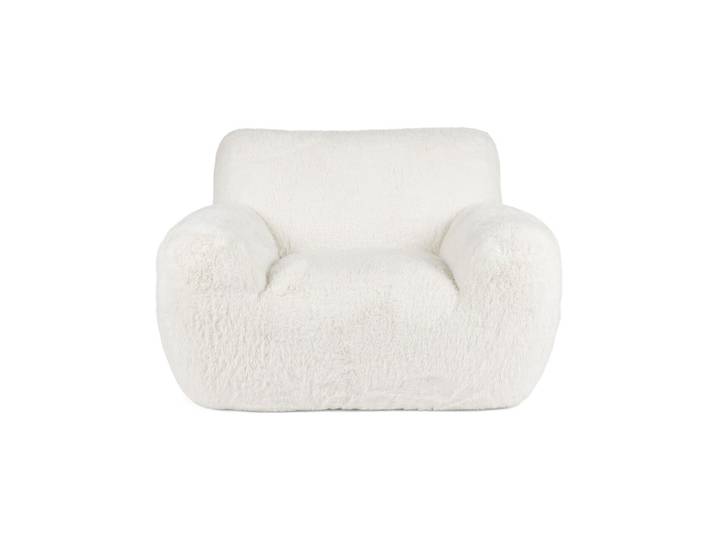Fauteuil en tissu blanc Yeti