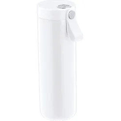 2x Weiße doppelwandige Edelstahl-Thermosflasche 500 ml