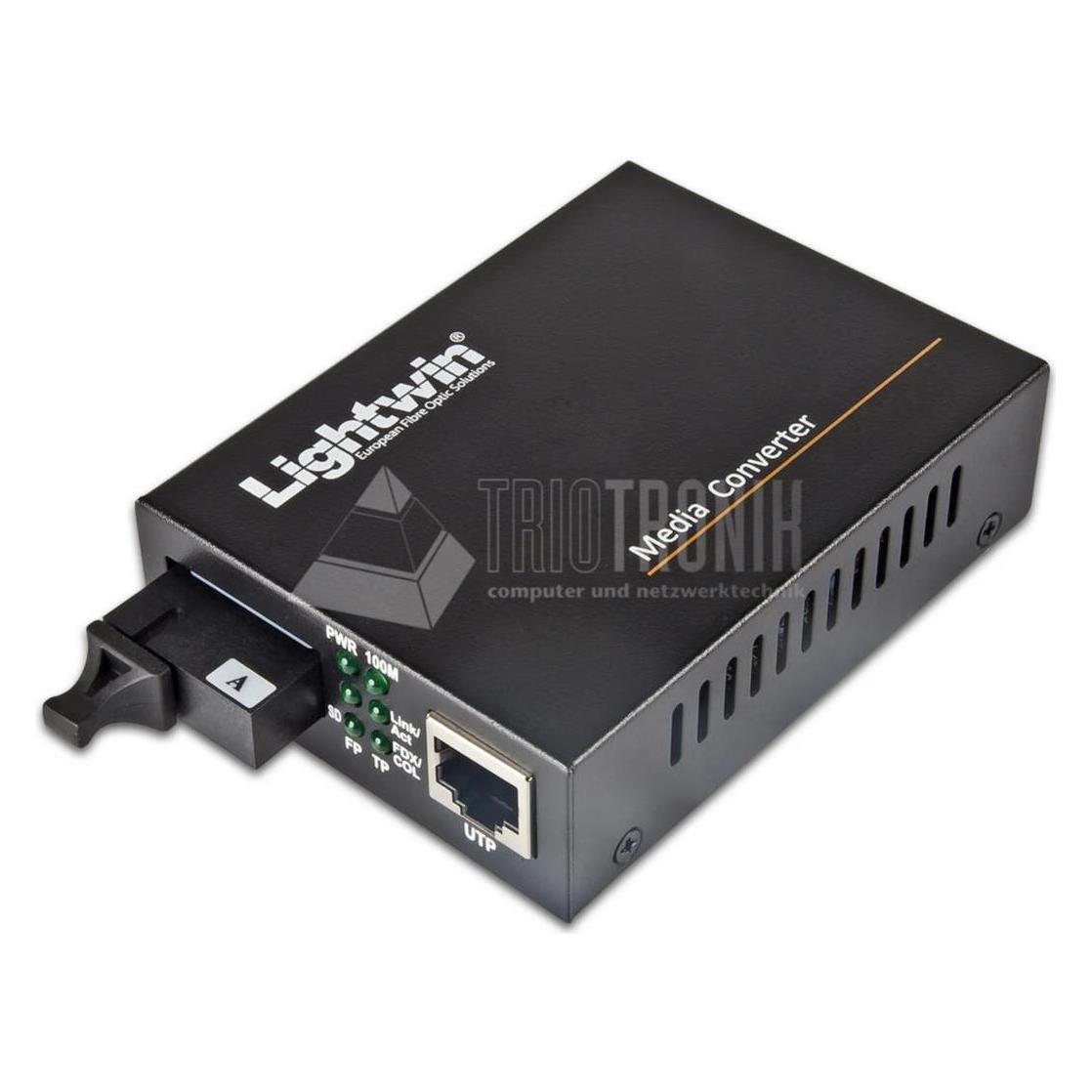 Wirewin WDM Konverter 100Base-LX, Singlemode, 20KM Medienkonverter (LWC-10/100-SF-S20-B)