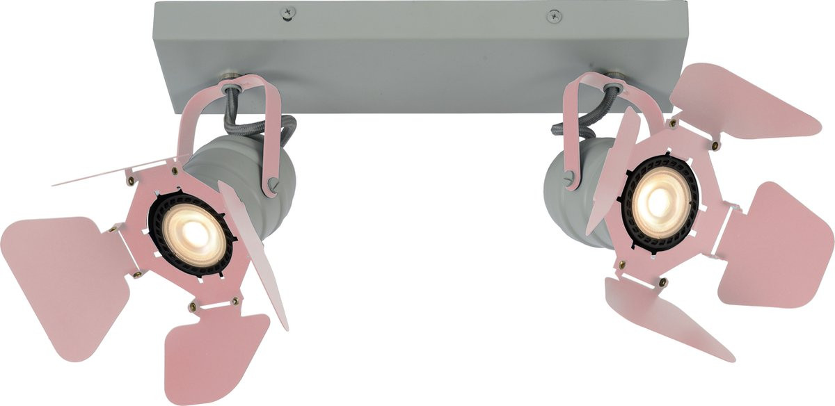 Lucide PICTO Plafondspot voor kinderkamers - 2x GU10 - Roze