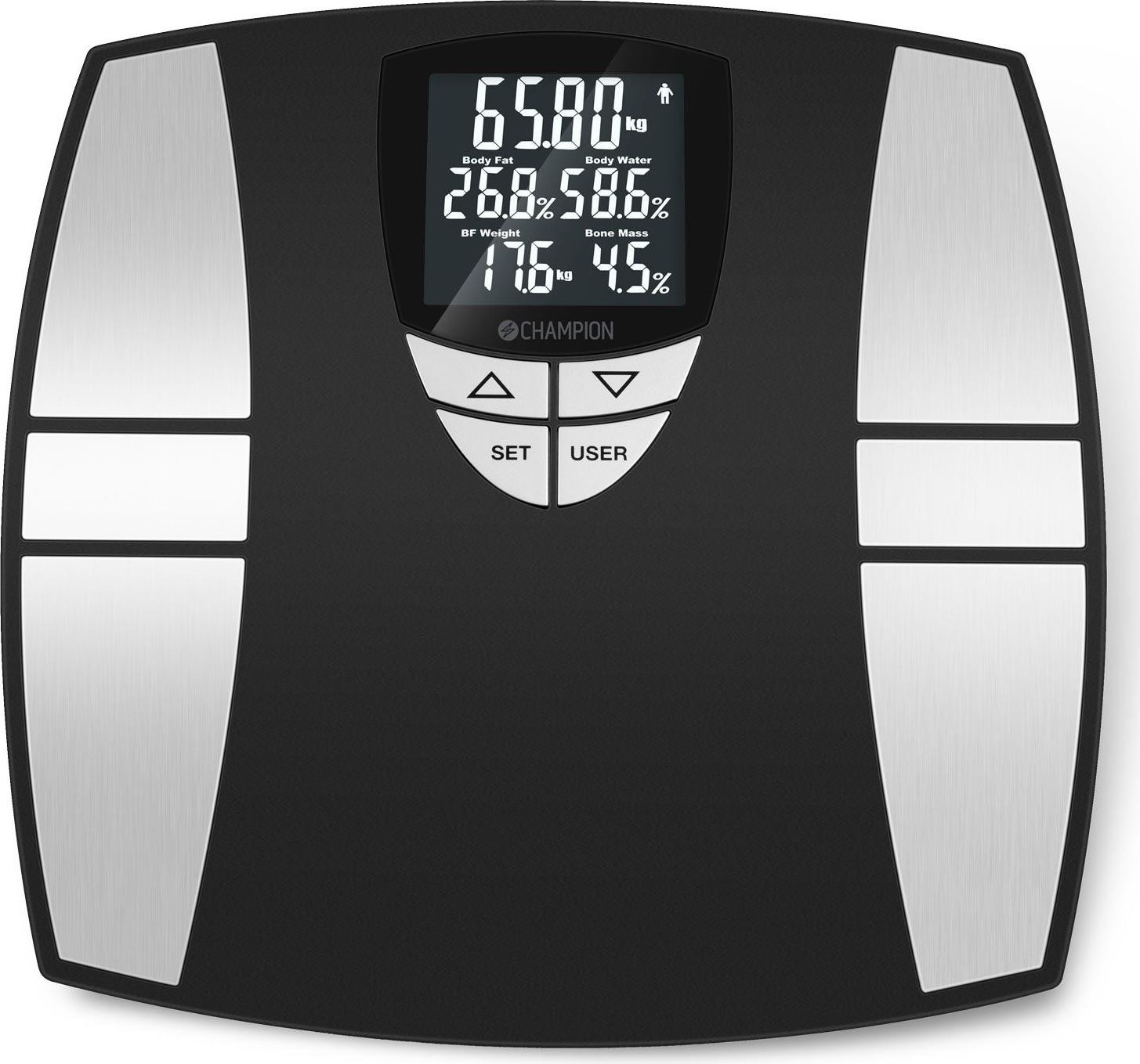 Champion Persoonlijke weegschaal Body Fat PV310, zwart/zilver