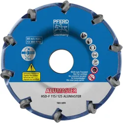 PFERD TOOLS Hochleistungsfrässcheibe ALUMASTER F Ø 115 mm für Winkelschleifer Alu Bearbeitung HICOAT - 22000012