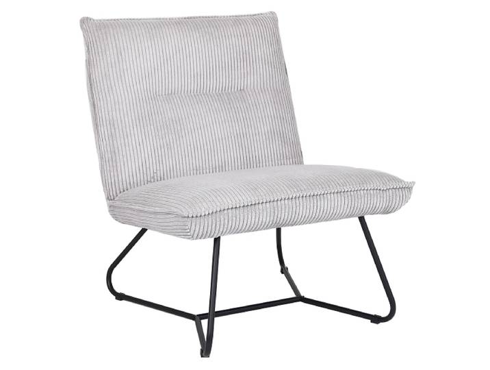 Sessel MILA Cord-Stoff grau