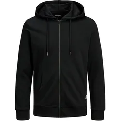 Jack & Jones Herren Zip Hoodie Kapuzenpullover JJEBASIC - Black (12181901) - M