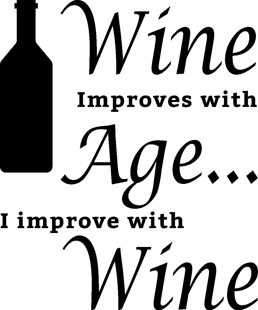 NC Sticker I improve with wine