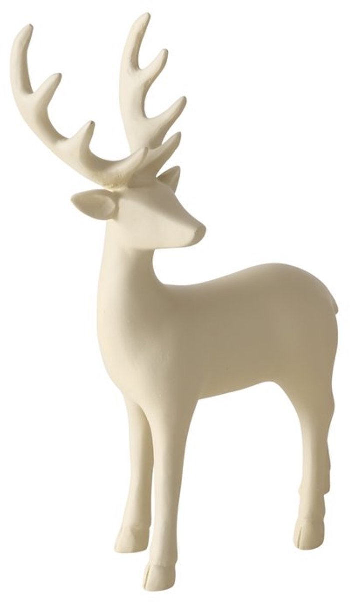 Boltze Hario Hert Beeldje - Mat Beige - 22 cm Hoog