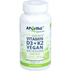 Aportha D3 2.000 Ie + K2 Mk-7 Cyclo 200Ug Vegan 120 ST