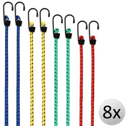DEUBA Deuba Spanngummi Expander 8 tlg 40-100cm x 0,8cm blau / gelb / grün / rot