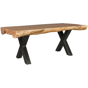 Wohnling Esstisch WL5.196, Akazien-Massivholz, 200 x 77cm, eckig