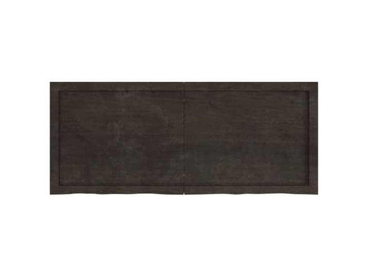 Tischplatte dunkel braun 120x50x(2-6) cm aus Massivholz Eiche Eiche Massivholz, Klappscharnier, Oberfläche, Rand, Handgefertigt, Universal-Kombination