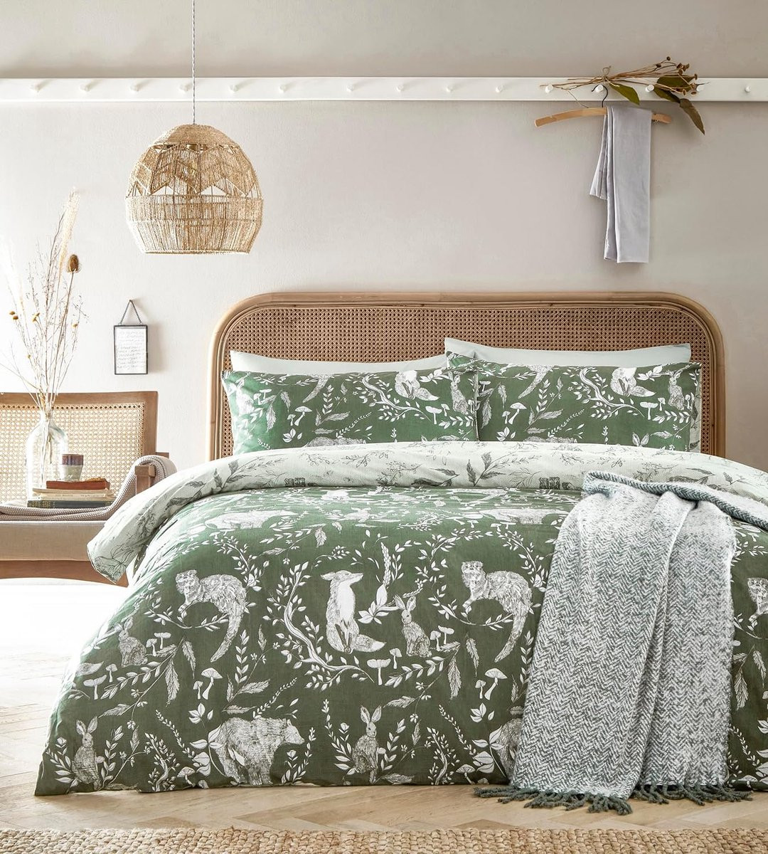 Duindoorn King Size Dekbedovertrek Evergreen, Groen