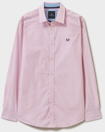 Crew Clothing Company Crew Clothing Mens Micro Stripe Classic Fit Shirt Heritage Classic Pink