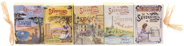 Papillote de 5 savons d'invités La Savonnerie de Nyons