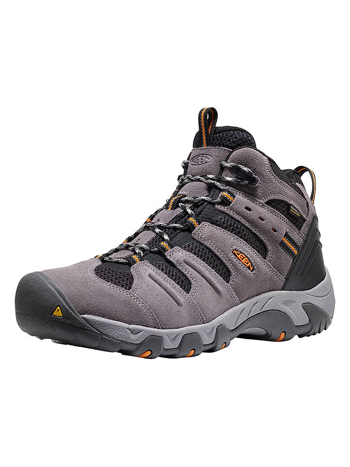 Keen Leder-Wanderschuhe "Headout Mid" in Grau - 42