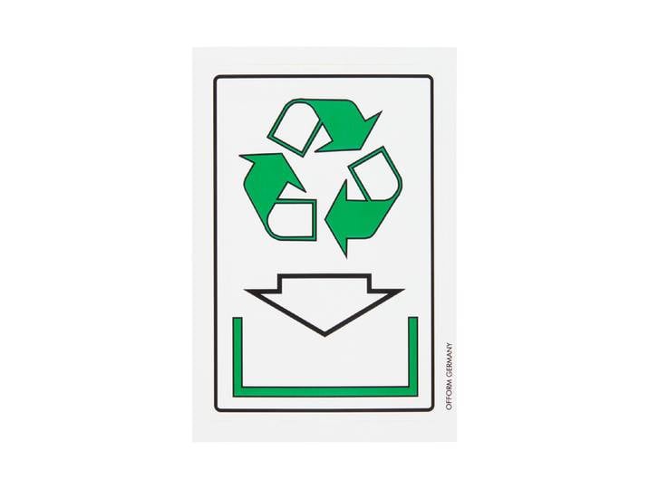 Recycling Symbol 15 × 10 cm
