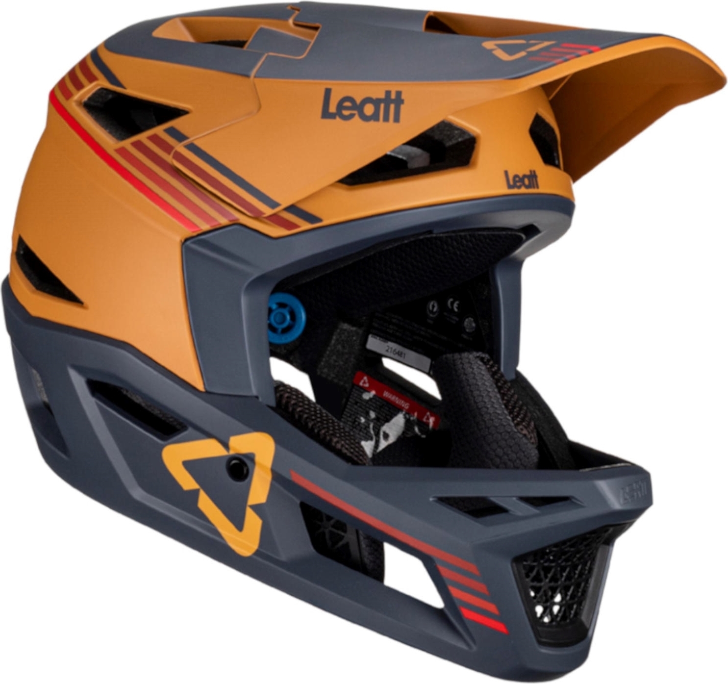 Leatt Fullface Helm Gravity 4.0 , Suede - Dunkelblau, L