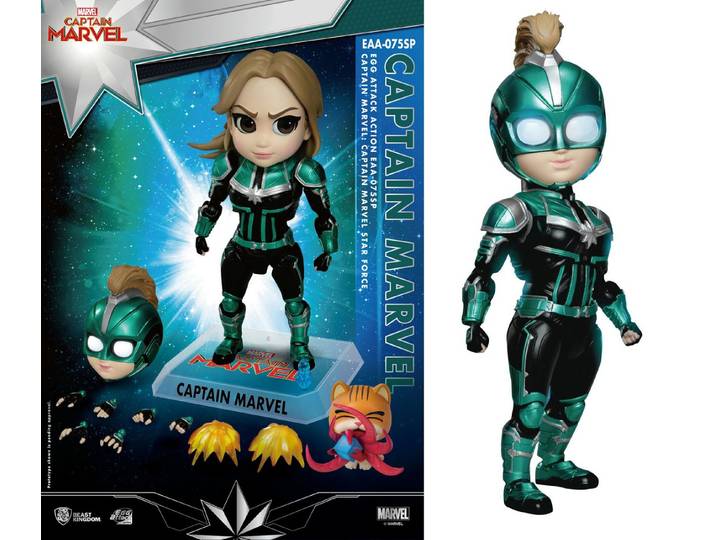 Beast Kingdom Toys Actionfigur CAPTAIN MARVEL EAA-075SP CAROL DANVERS PX ACTIONFIGUR STAR FORCE VERSI