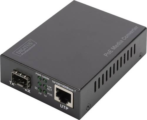 Digitus DN-82140 LAN 10/100/1000MBit/s, SFP, IEEE 802.3z 1000BASE-LX, IEEE 802.3z 1000BASE-SX Medienkonverter 10 / 100
