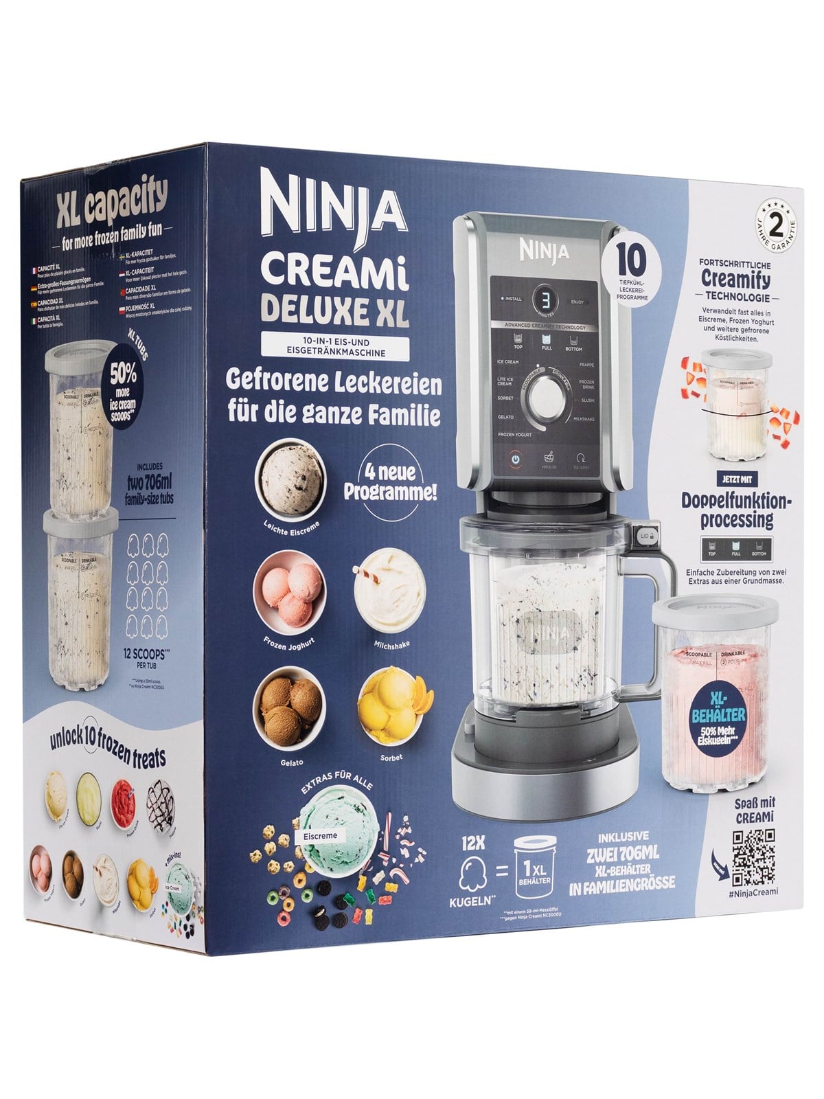 Ninja Eismaschine Creami Deluxe NC502EU - Black / Silver
