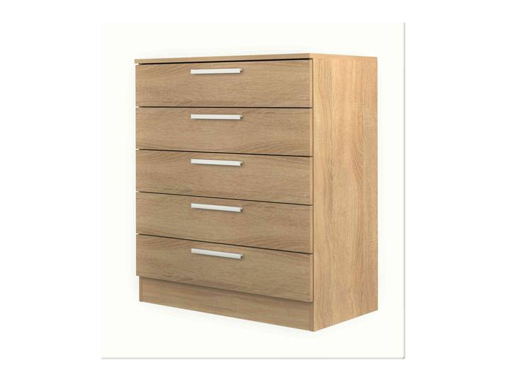 Commode 5 tiroirs en bois naturel - CO9022