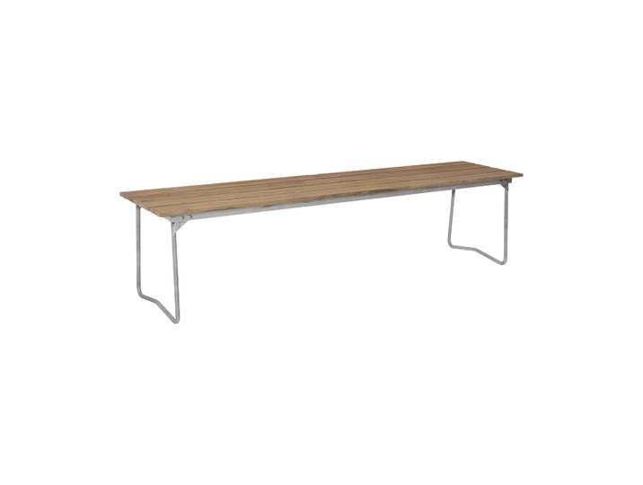 Grythyttan Stålmöbler Banc 9 Teck-170cm-galvanisation à chaud