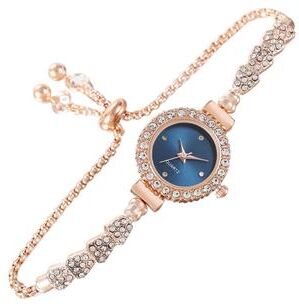 Youfap Market High End Women's Diamond Watches Bracelet, Easy Read Dial, Shiny Design, Wonderful Gift Watches For Women blue