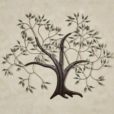 Touch of Class Willow in the Wind Wall Art Sculpture Brown Green , Brown Green