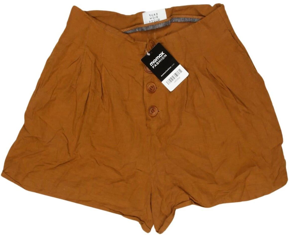 Kauf dich glucklich Damen Shorts, Braun, Gr. XS, Viskose / Leinen - Second Hand
