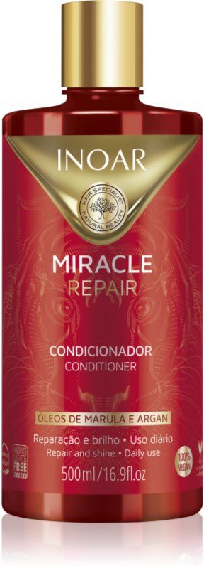 INOAR Miracle Repair après-shampoing régénérant pour cheveux fins et abîmés 500 ml