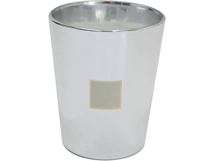 Kerze Natural & Feminine Glamour Silber Wachs/Glas 16 cm - Material: Glas/Wachs