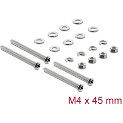 Delock Lüfterschrauben Set M4 x 45 mm 20-teilig