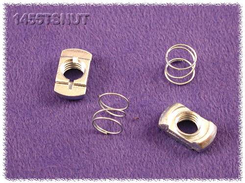 Hammond Electronics 1455TSNUT Befestigungsmutter mit Feder Stahl Silber 2St.