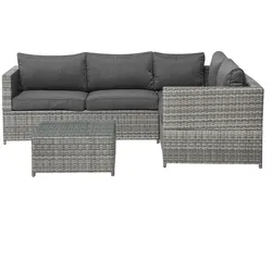 LOUNGE-SET 4-Sitzer grau Avola