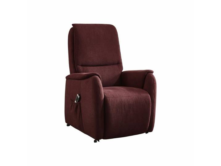 Europa Möbel Collection EM Witten Fernsehsessel - Flachgewebe Olympia clean bordeaux - Small - Komfort-Funktionsset Aufstehhilfe, automatische Fußteilverstellung, automatische Relaxfunktion, automatische Rückenteilverstellung, automatische Sitzteilverstellung, manuelle Kopfteilverstellung Zeitlos